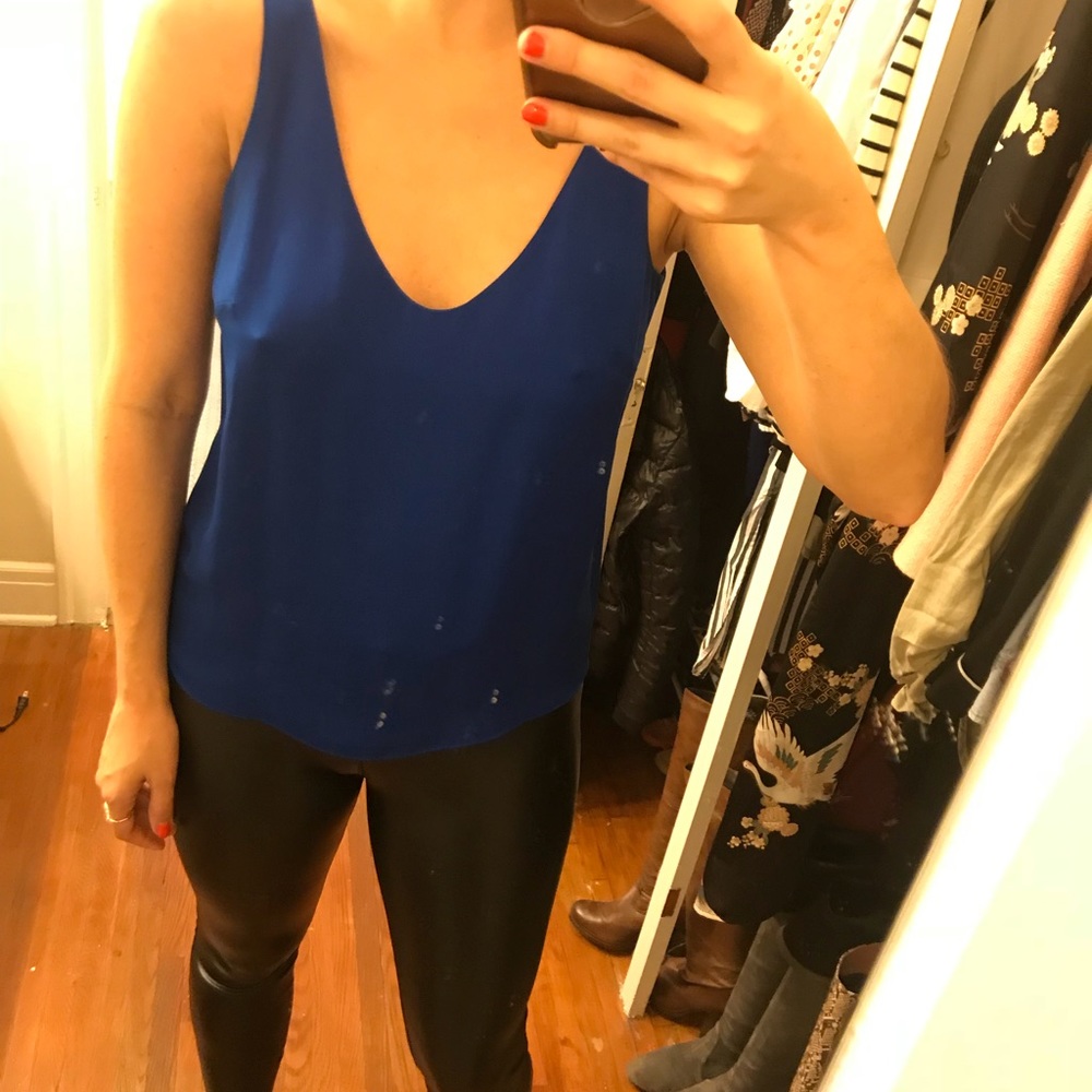 J.Crew Blue Silk Tank
